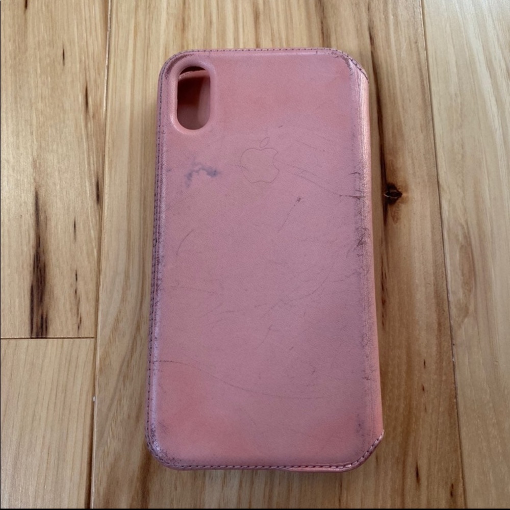 IPHONE XS DISTRESSED LEATHER FOLIO CASE
